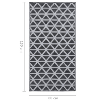 Tapete de exterior 80x150 cm ARAKIL PP preto