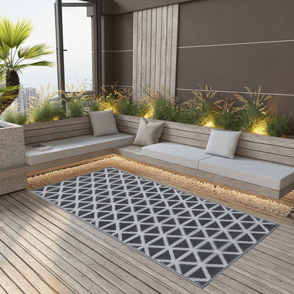 Tapete de exterior 80x150 cm ARAKIL PP preto