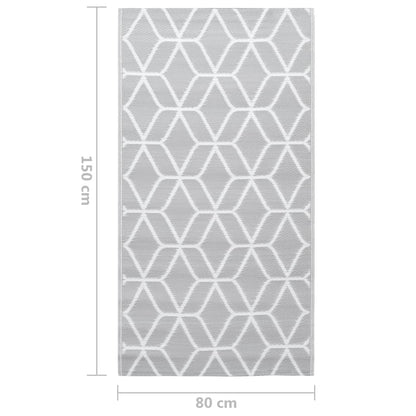 Tapete de exterior 80x150 cm ARAKIL PP cinzento