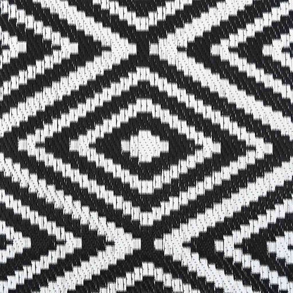 Tapete de exterior 190x290 cm ARAKIL PP branco e preto