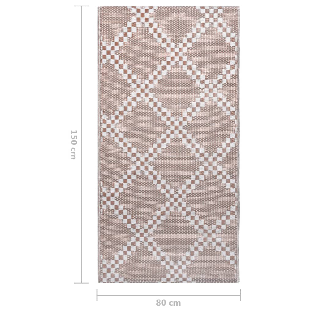 Tapete de exterior 80x150 cm ARAKIL PP castanho