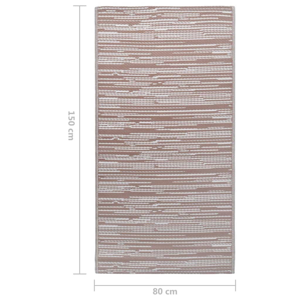 Tapete de exterior 80x150 cm ARAKIL PP castanho