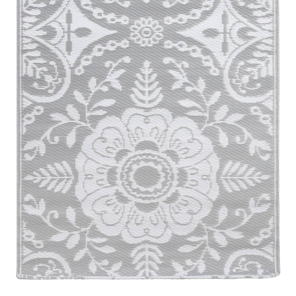 Tapete de exterior 80x150 cm ARAKIL PP cinzento-claro