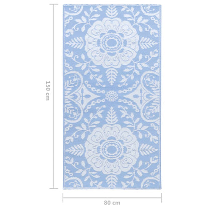 Tapete de exterior 80x150 cm ARAKIL PP azul-bebé