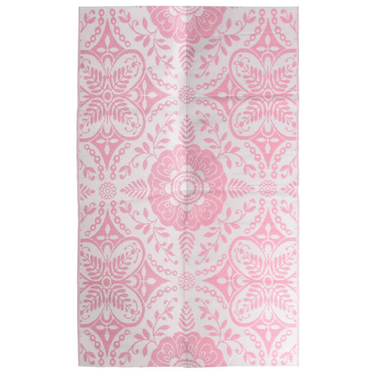 Tapete de exterior 160x230 cm ARAKIL PP cor-de-rosa