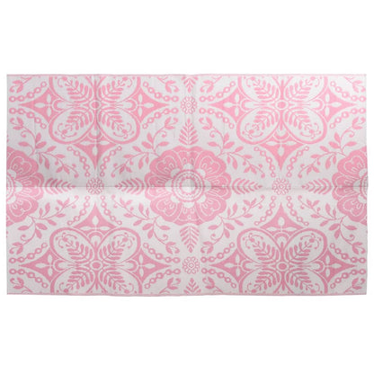 Tapete de exterior 160x230 cm ARAKIL PP cor-de-rosa