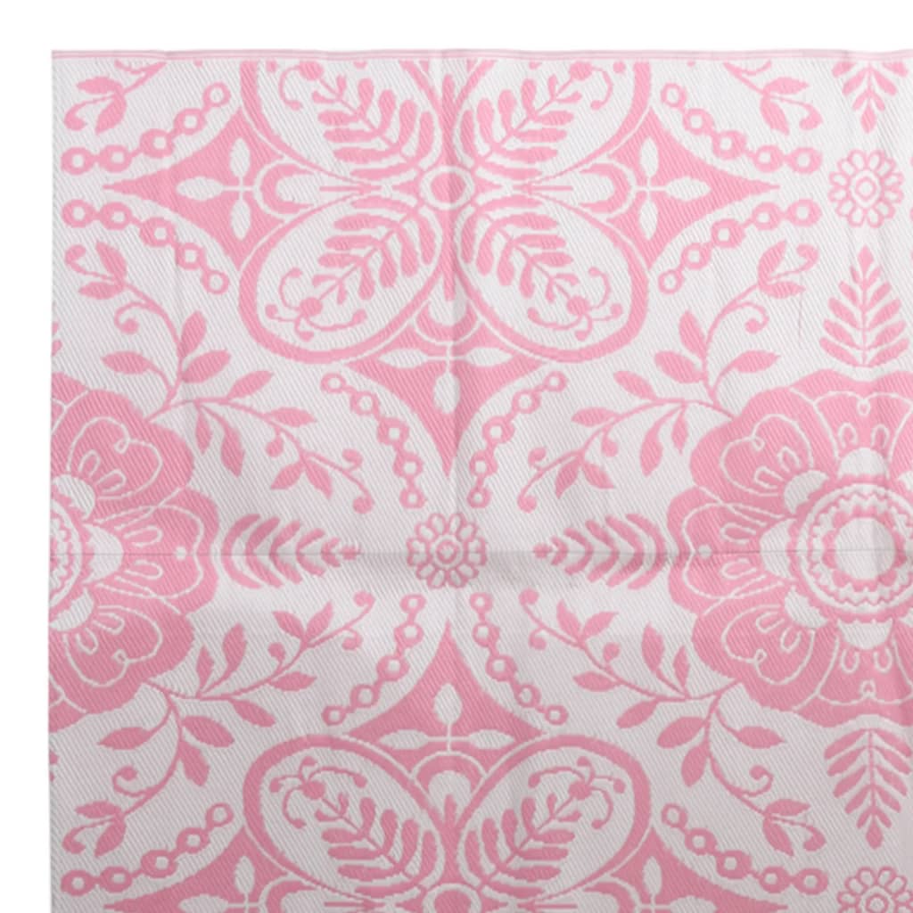 Tapete de exterior 160x230 cm ARAKIL PP cor-de-rosa