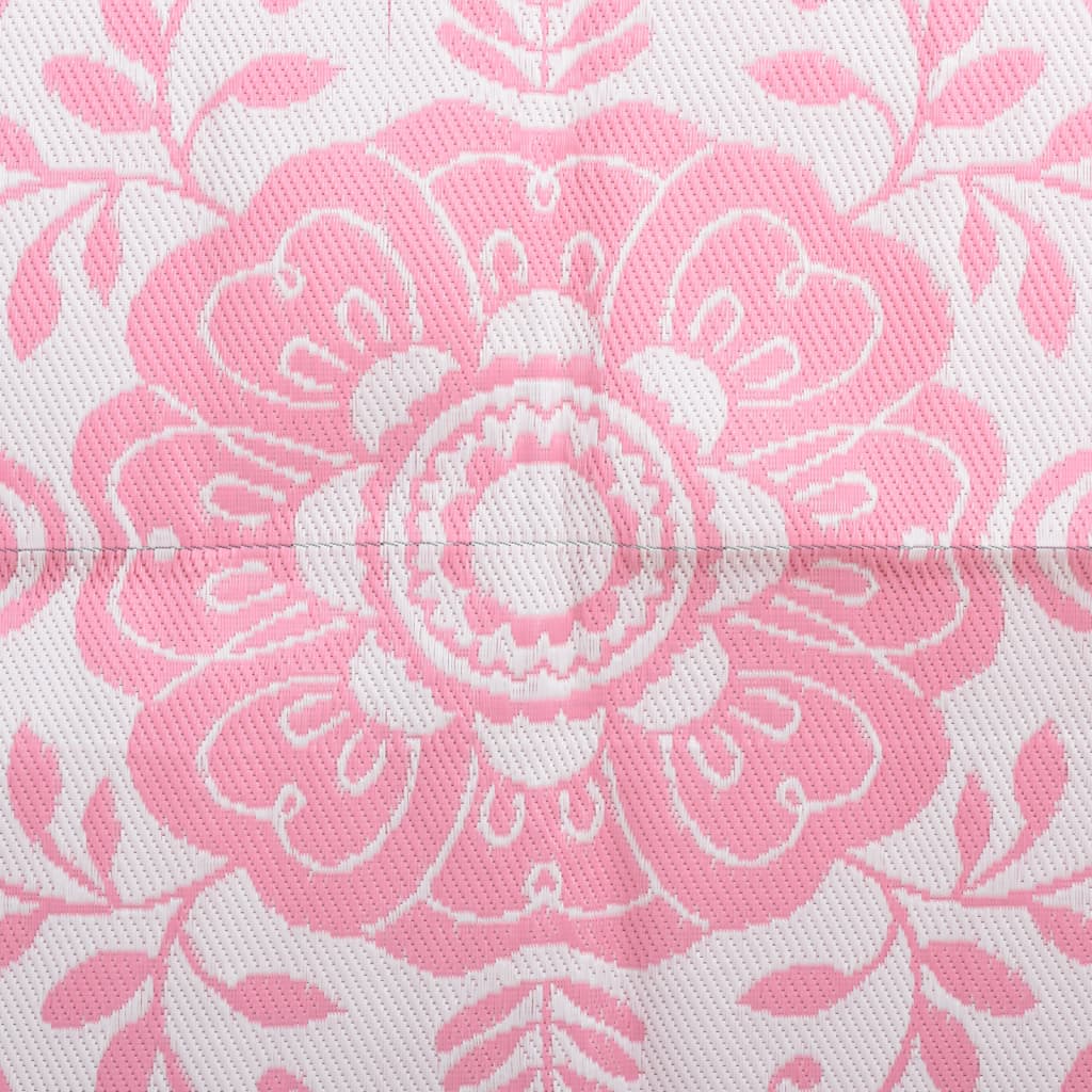 Tapete de exterior 160x230 cm ARAKIL PP cor-de-rosa