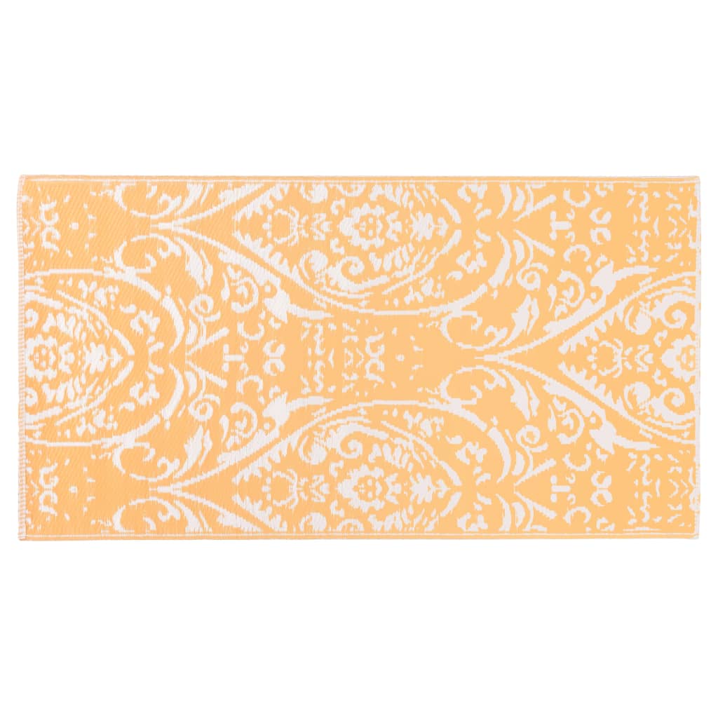 Tapete de exterior 80x150 cm ARAKIL PP laranja e branco