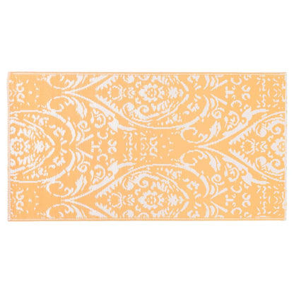 Tapete de exterior 80x150 cm ARAKIL PP laranja e branco