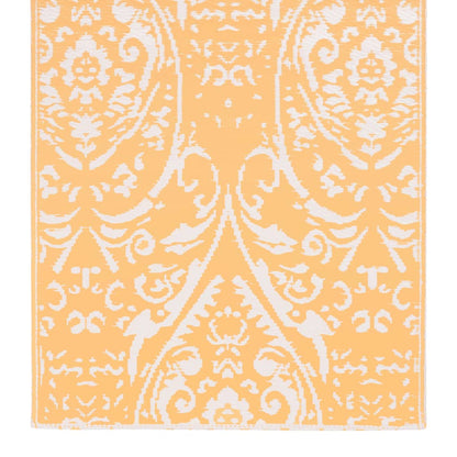 Tapete de exterior 80x150 cm ARAKIL PP laranja e branco