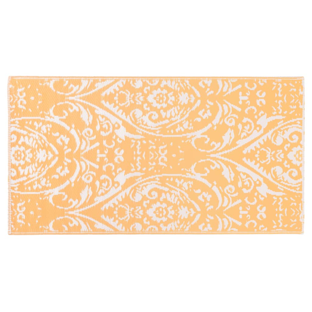 Tapete de exterior 120x180 cm ARAKIL PP laranja e branco