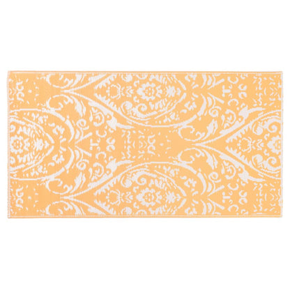 Tapete de exterior 120x180 cm ARAKIL PP laranja e branco