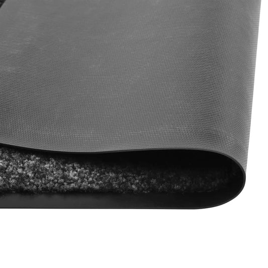 Tapete de porta lavável 60x90 cm preto