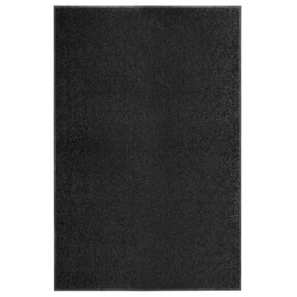 Tapete de porta lavável 120x180 cm preto