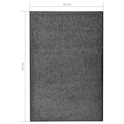 Tapete de porta lavável 60x90 cm antracite