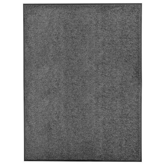 Tapete de porta lavável 90x120 cm antracite