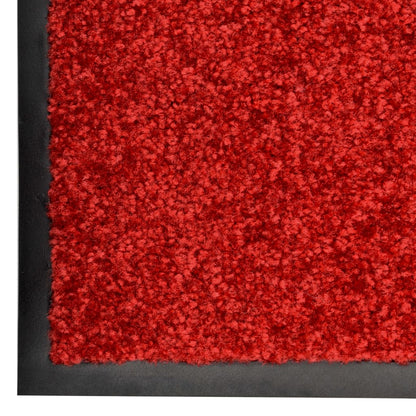 Tapete de porta lavável 40x60 cm vermelho