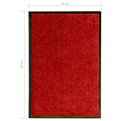 Tapete de porta lavável 40x60 cm vermelho