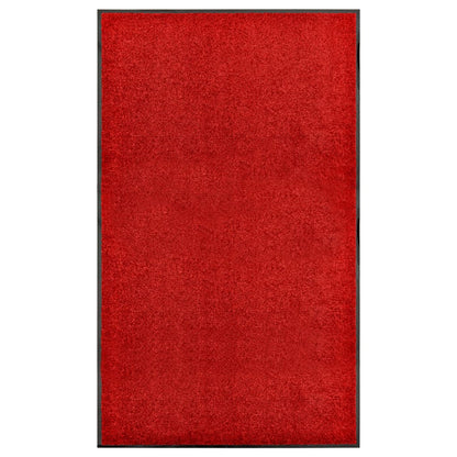 Tapete de porta lavável 90x150 cm vermelho