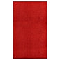 Tapete de porta lavável 90x150 cm vermelho