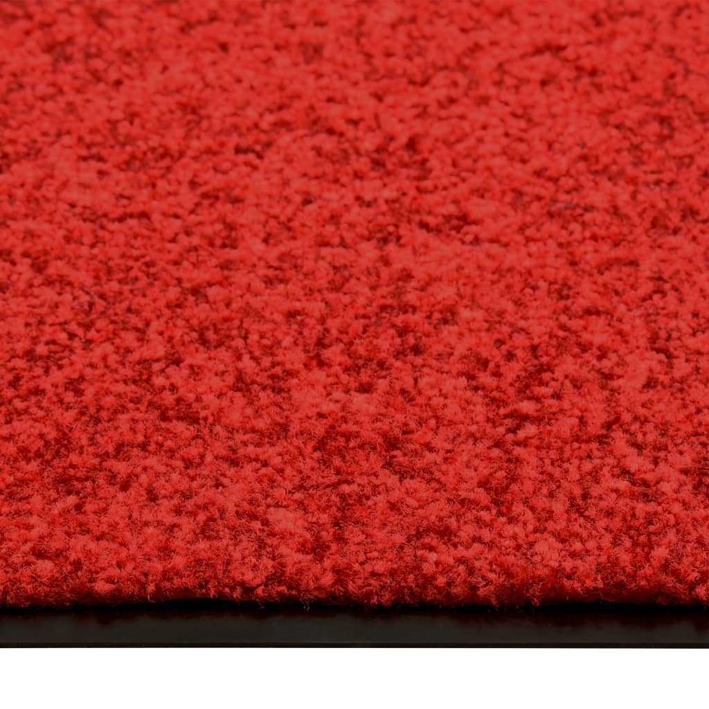 Tapete de porta lavável 90x150 cm vermelho