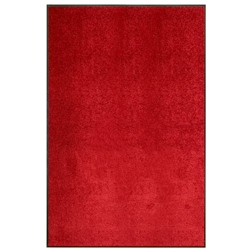 Tapete de porta lavável 120x180 cm vermelho