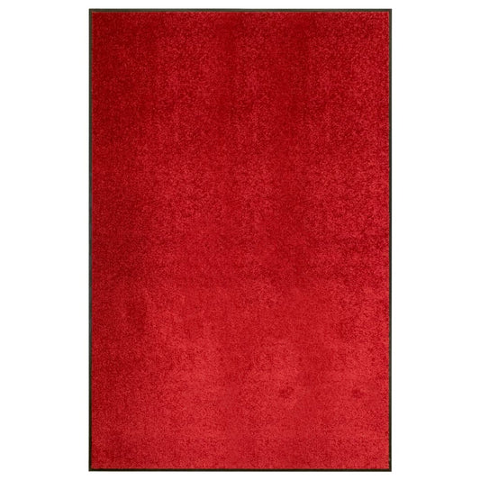Tapete de porta lavável 120x180 cm vermelho