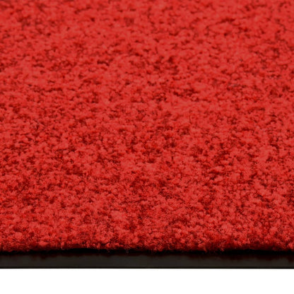 Tapete de porta lavável 120x180 cm vermelho