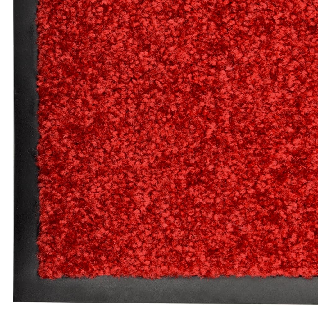 Tapete de porta lavável 120x180 cm vermelho