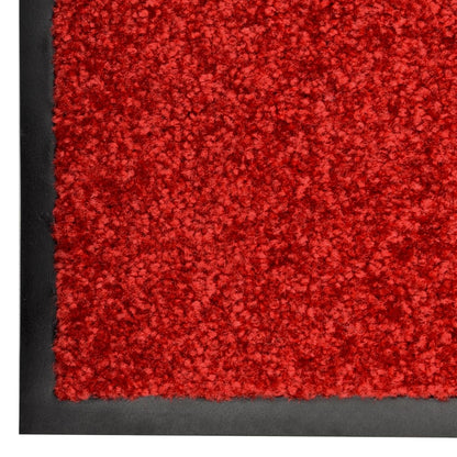 Tapete de porta lavável 120x180 cm vermelho