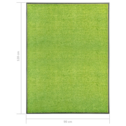 Tapete de porta lavável 90x120 cm verde