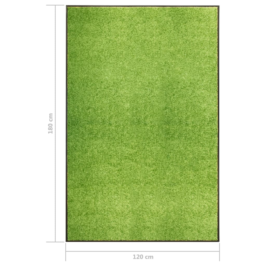 Tapete de porta lavável 120x180 cm verde