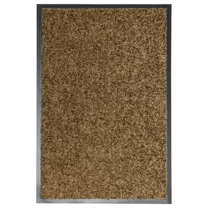 Tapete de porta lavável 40x60 cm castanho