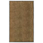 Tapete de porta lavável 90x150 cm castanho