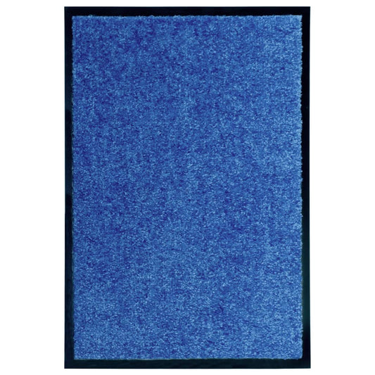 Tapete de porta lavável 40x60 cm azul