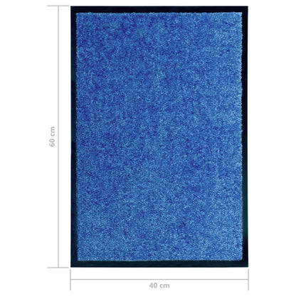 Tapete de porta lavável 40x60 cm azul