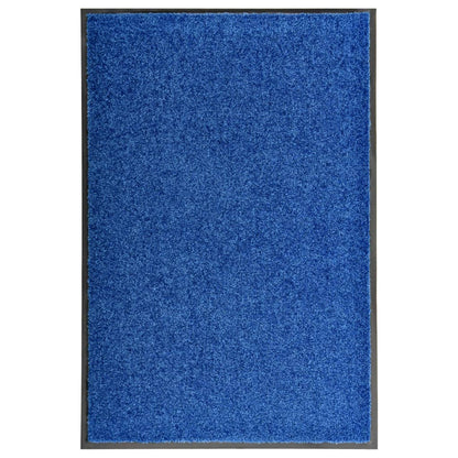 Tapete de porta lavável 60x90 cm azul