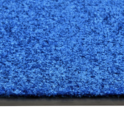 Tapete de porta lavável 60x90 cm azul