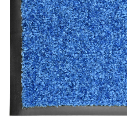 Tapete de porta lavável 60x90 cm azul