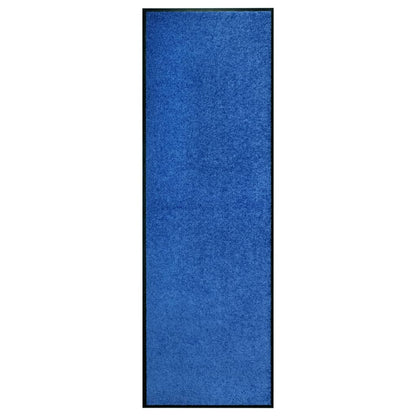Tapete de porta lavável 60x180 cm azul