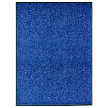 Tapete de porta lavável 90x120 cm azul