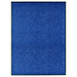 Tapete de porta lavável 90x120 cm azul