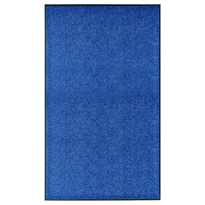 Tapete de porta lavável 90x150 cm azul