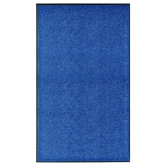 Tapete de porta lavável 90x150 cm azul