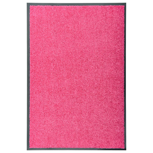 Tapete de porta lavável 60x90 cm rosa