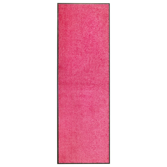 Tapete de porta lavável 60x180 cm rosa