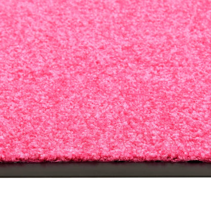 Tapete de porta lavável 60x180 cm rosa