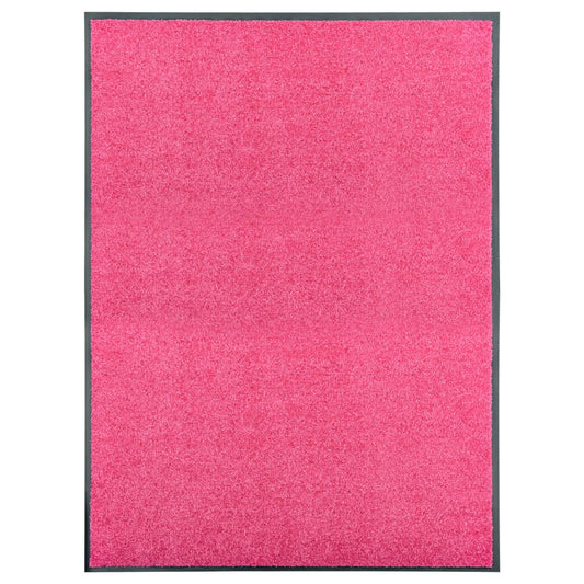 Tapete de porta lavável 90x120 cm rosa