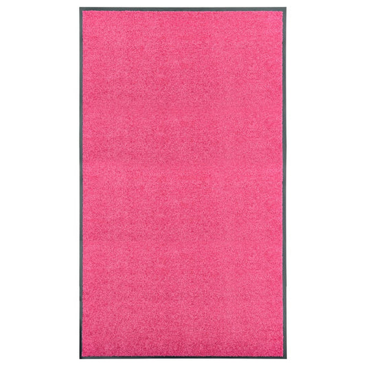 Tapete de porta lavável 90x150 cm rosa